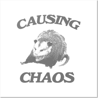 Opossum causing chaos shirt, Funny Possum Meme Posters and Art